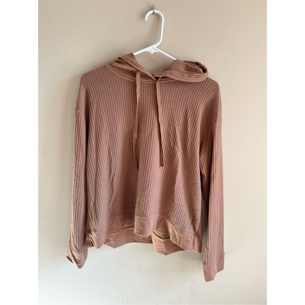 waffle knit hoodie